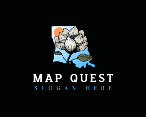 Louisiana Magnolia Flower logo design