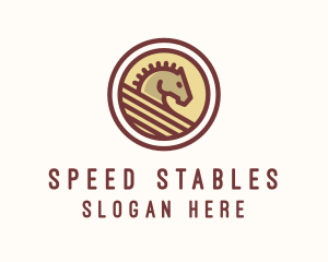 Horse Racing - Medieval Horse Buckler logo design