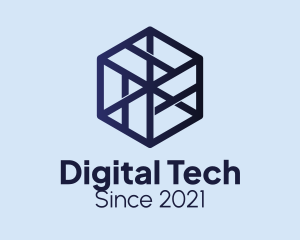 Digital Tech Cube  logo design