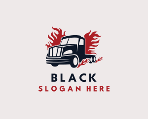 Trailer - Blazing Cargo Truck logo design