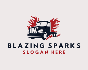 Blazing Cargo Truck logo design