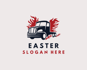 Driver - Blazing Cargo Truck logo design
