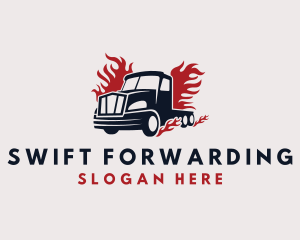 Blazing Cargo Truck logo design