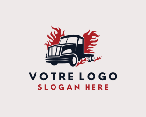 Express - Blazing Cargo Truck logo design