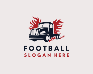 Vehicle - Blazing Cargo Truck logo design