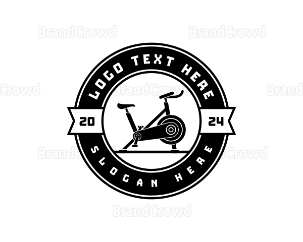 Stationary Bike Fitness Logo