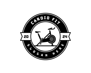 Cardio - Stationary Bike Fitness logo design