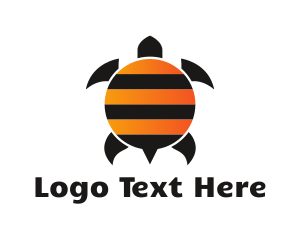 Reptile - Bee Stripes Turtle logo design