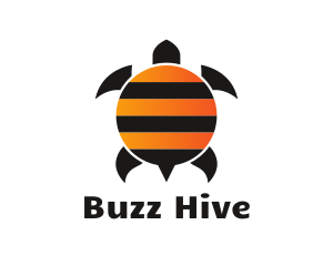 Bumblebee - Bee Stripes Turtle logo design