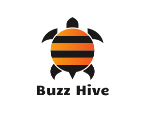 Bee Stripes Turtle logo design