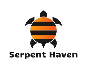 Bee Stripes Turtle logo design