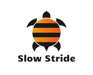 Tortoise - Bee Stripes Turtle logo design