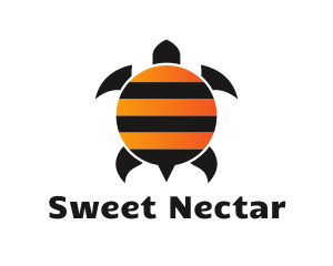 Bee Stripes Turtle logo design