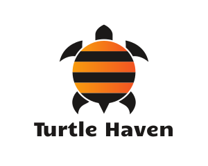 Bee Stripes Turtle logo design