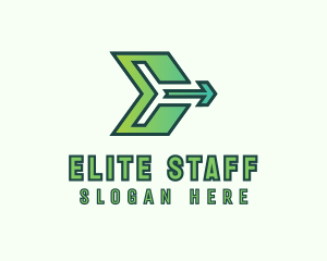 Logistics Arrow Letter E logo design