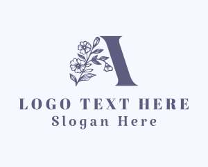 Daisy - Floral Plant Letter A logo design