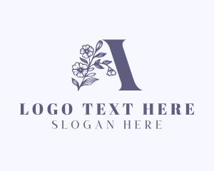 Stylist - Floral Plant Letter A logo design