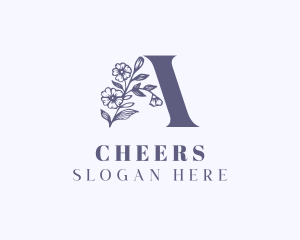 Floral Plant Letter A Logo