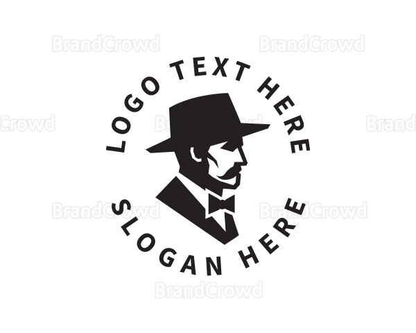 Hat Mustache Gentleman Logo