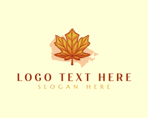 Map - Canada Maple Leaf logo design