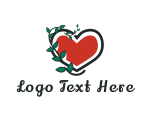 Romance - Heart Vine Gardening logo design