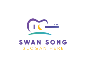 Guitar Music Instrument logo design