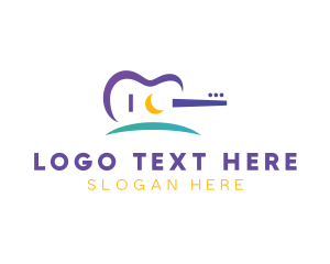 Acoustic - Guitar Music Instrument logo design