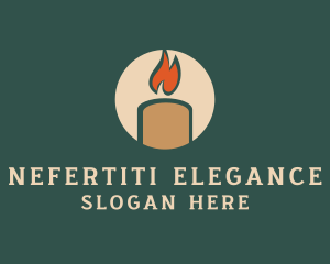 Boho Candle Flame logo design