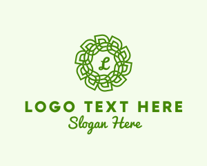 Green - Biotech Leaf Flower logo design