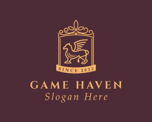 Hybrid - Royal Griffin Crest logo design