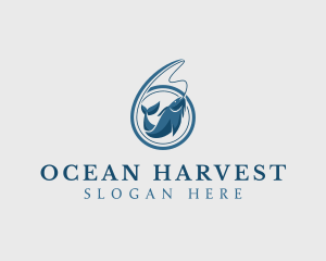 Aquaculture - Marine Fishing Rod logo design