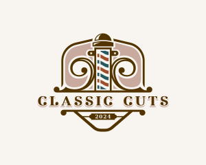 Barbershop Grooming Barber logo design