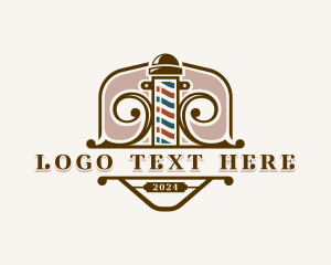 Letter Mark - Barbershop Grooming Barber logo design