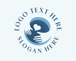 Caregiver - Heart Hands Charity logo design