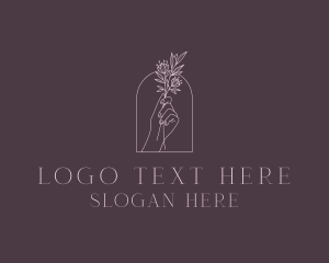 Eco - Florist Styling Hand logo design