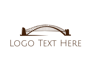 Suspension - Bridge Landmark Structure logo design