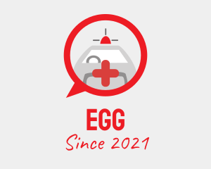 Chat Bubble - Emergency Ambulance Chat logo design