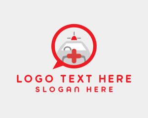 Urgent - Emergency Ambulance Chat logo design