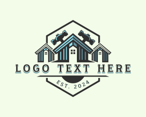 Laborer - Hammer Construction Builder logo design