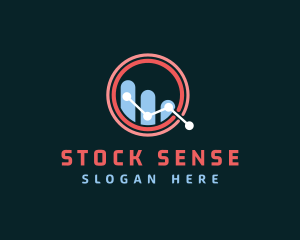 Stocks - Economic Stock Forecast Letter Q logo design