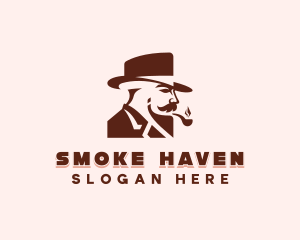 Smoking Gentleman Menswear logo design