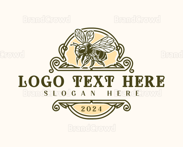 Honey Bee Insect Logo