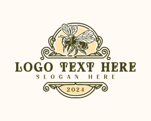 Honey Bee Insect Logo