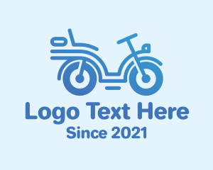 Bike Store - Blue Cool Motorcycle logo design