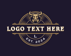Fake Meat - Bull Horn Ranch logo design