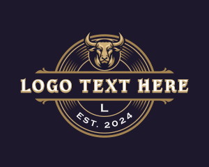 Bull - Bull Horn Ranch logo design