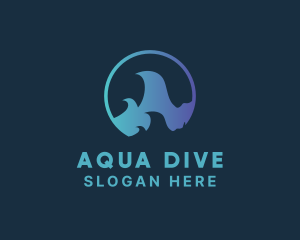 Diving - Ocean Surfing Wave logo design