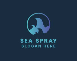 Ocean Surfing Wave logo design