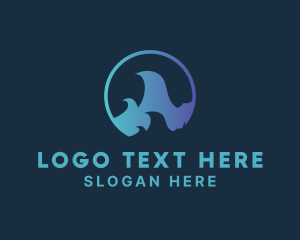 Ocean Surfing Wave Logo