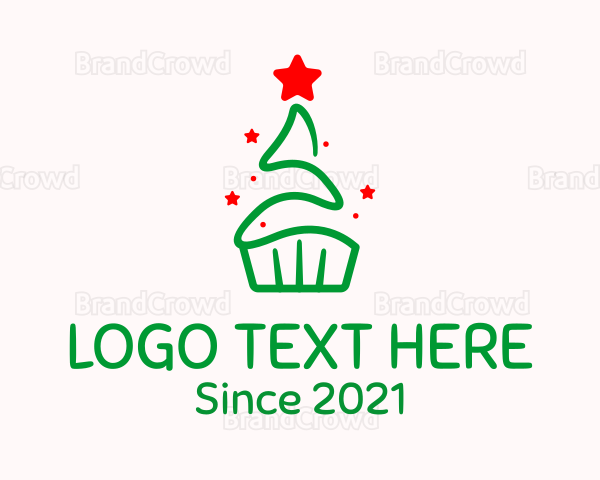 Christmas Tree Cupcake Logo